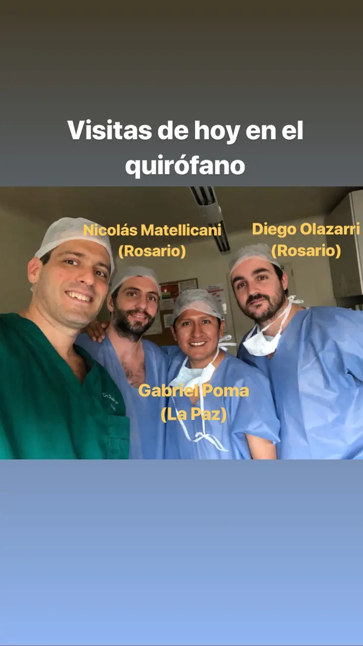 Colegas en el quirófano con los Dres. Chinski, oct. 2018