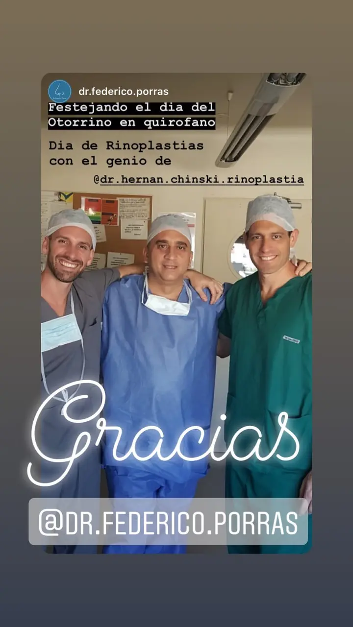 Colegas en el quirófano con los Dres. Chinski, jun. 2019