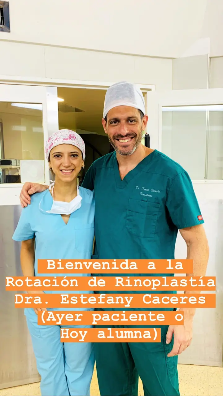 Colegas en el quirófano con los Dres. Chinski, feb. 2020