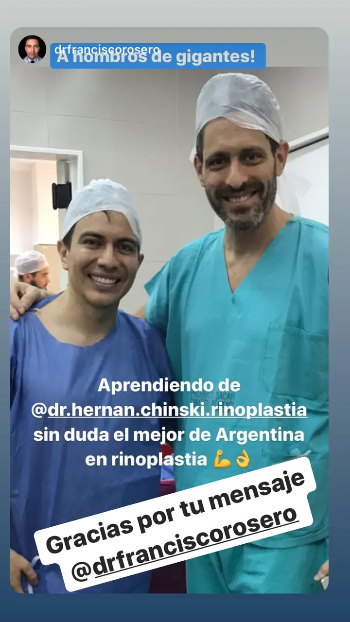 Colegas en el quirófano con los Dres. Chinski, mar. 2020