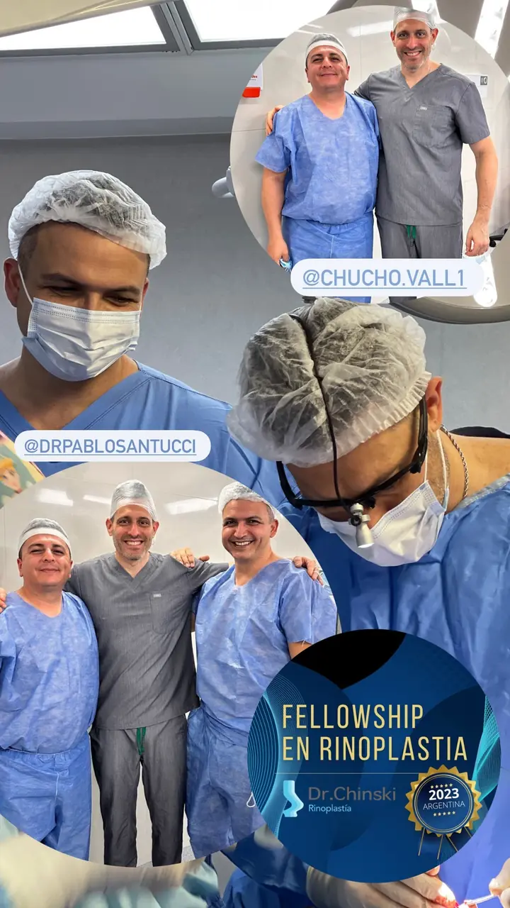 Colegas en el quirófano con los Dres. Chinski, dic. 2023